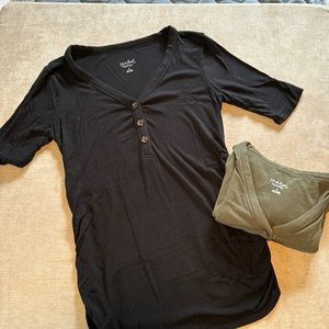 Isabel Maternity Ribbed Tee Bundle